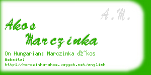 akos marczinka business card